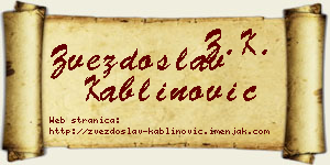 Zvezdoslav Kablinović vizit kartica